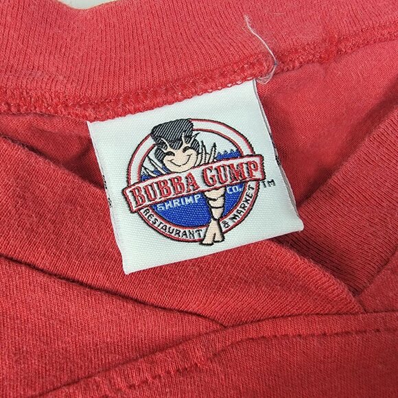 Vintage Bubba Gump Shrimp Co Adults Red T Shirt Large Work Wear Casual - Picture 3 of 8